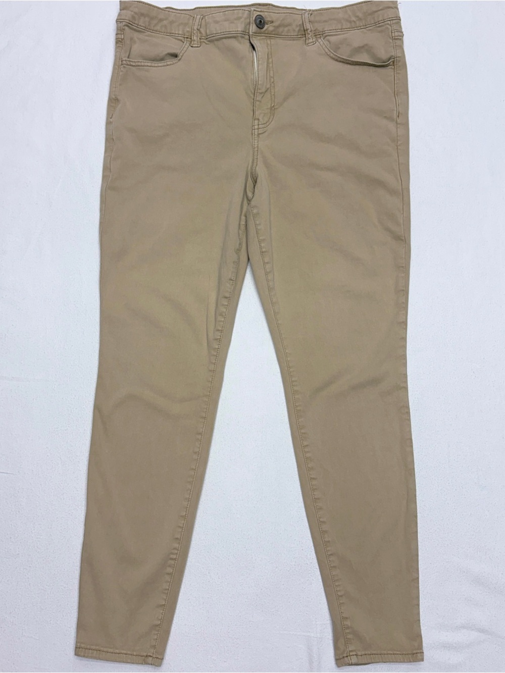 American Eagle High Waisted Jeggings Womens 16 Khaki Stretch Pants